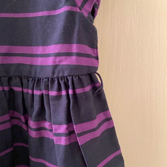 Ralph Lauren Striped Fit n Flare Dress Navy Blue and Purple Girls Size 24 Months - Picture 4 of 12